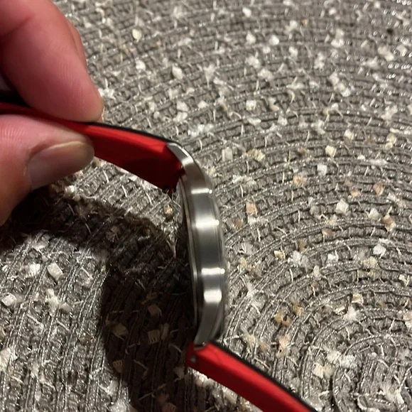 Fossil model 8 Forrester Red Dial Wristwatch with Black Strap - Picture 9 of 10